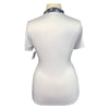 Dublin Short Sleeve Show Shirt in White/ Navy Floral 