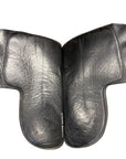 SaddleRight English Glove Leather Saddle Pad in Black