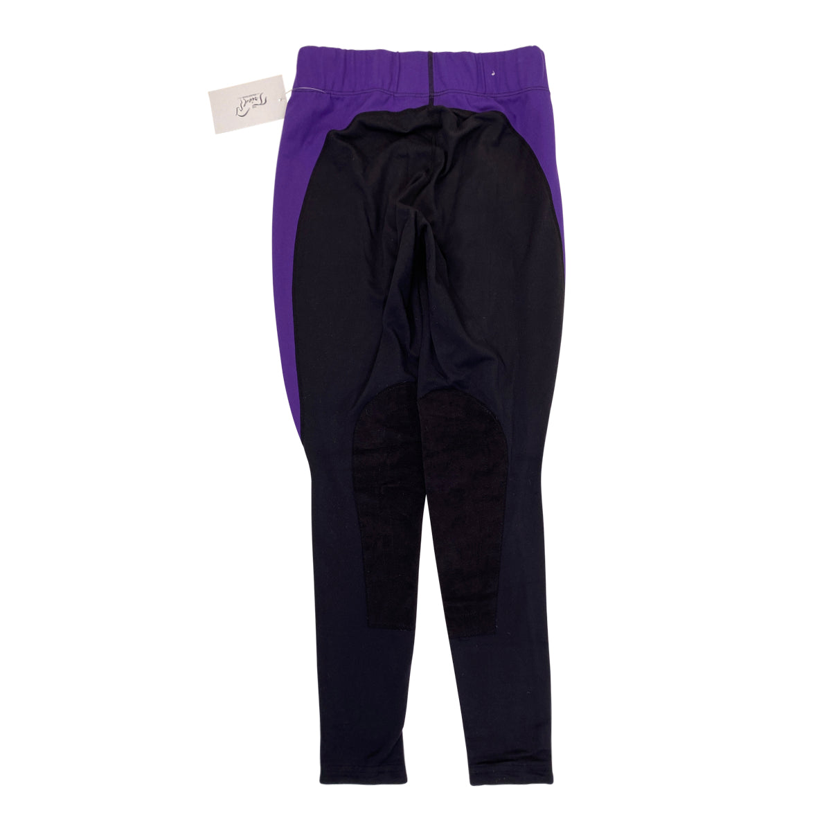 Kerrits Performance Knee Patch Tights in Black/Purple