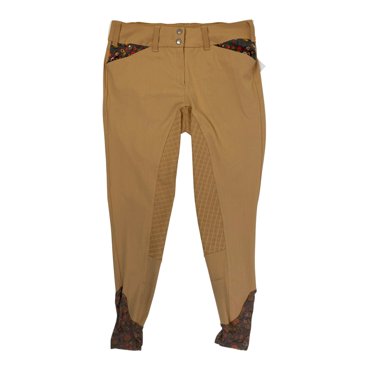 Ecorider By TuffRider Ladies Acadia Full Seat Breeches in Tan/Floral 