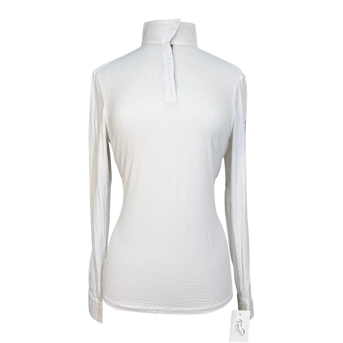 Dover Saddlery CoolBlast Show Shirt in White/Multi Design Collar