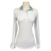 Front of Essex Classics 'Talent Yarn' Show Shirt in White/Happy Avocados - Women's Large