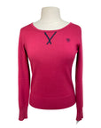 Ariat Wool Sweater in Pink/Navy and White Stripes