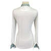 Back of Essex Classics 'Talent Yarn' Show Shirt in White/Happy Avocados - Women's Large