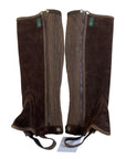 Tally Ho Suede Ribbed Half Chap in Brown