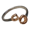 Reeves & Reeves Stirrup and Horseshoe Ring in Sterling Silver/Rose Gold