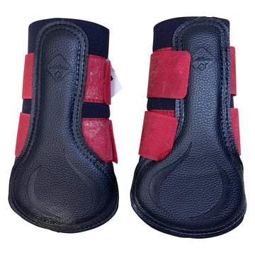 LeMieux 'Grafter' Brushing Boots in Black / Red