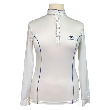 Sarm Hippique Competition Polo in White/Navy