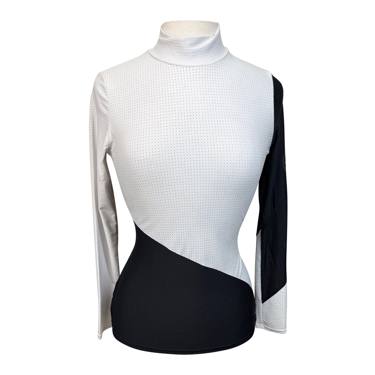 Equestrian Club 'Bella' Turtleneq Shirt in Black/White