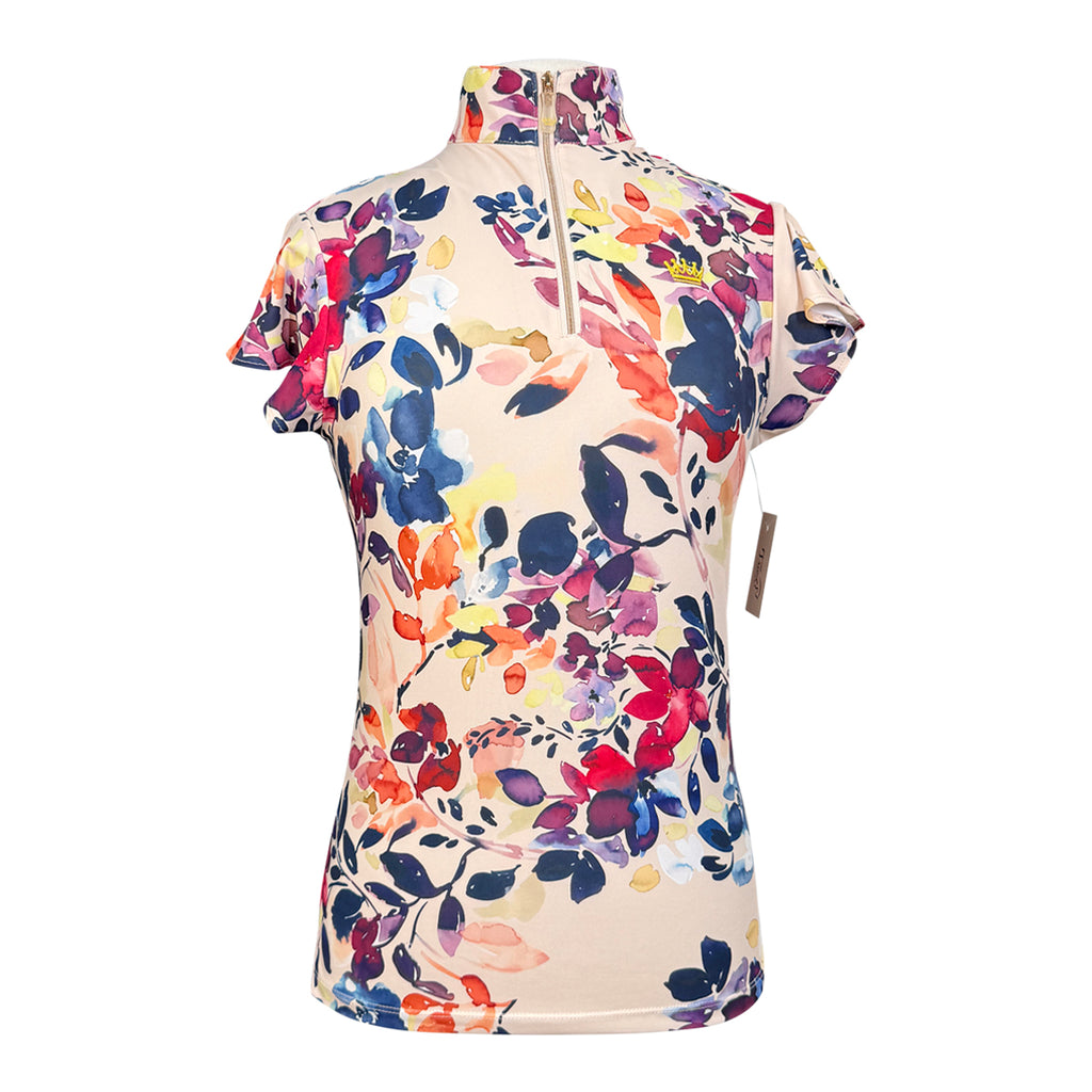 Kastel Denmark Flutter Sleeve Shirt in Watercolor Floral