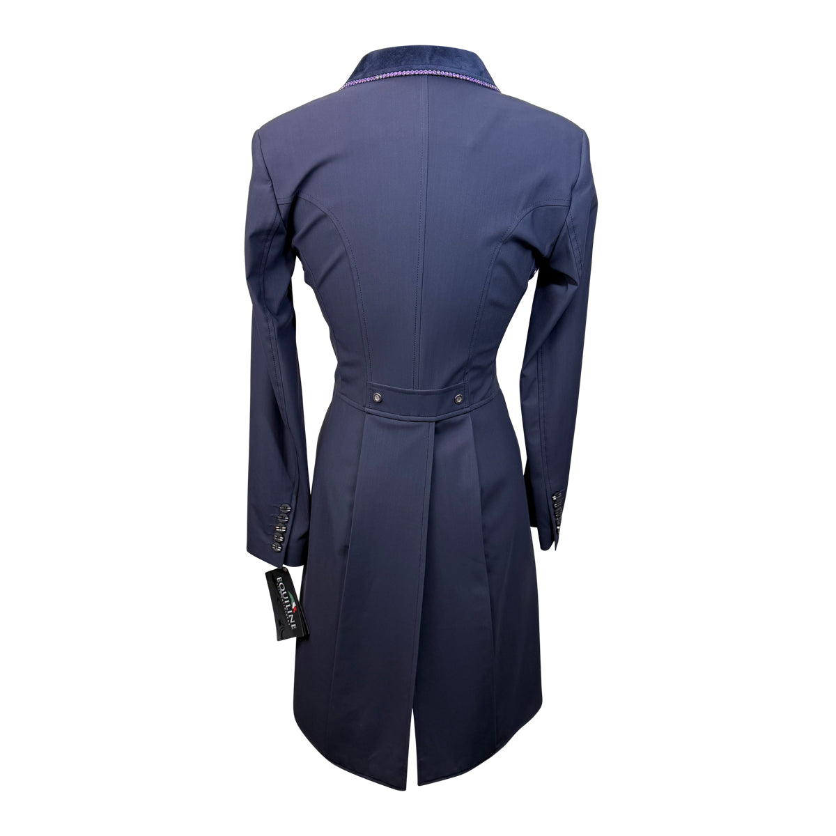 Equiline 'Adriana' Dressage Tailcoat in Navy w/Purple - Women's IT 42 (US 8)