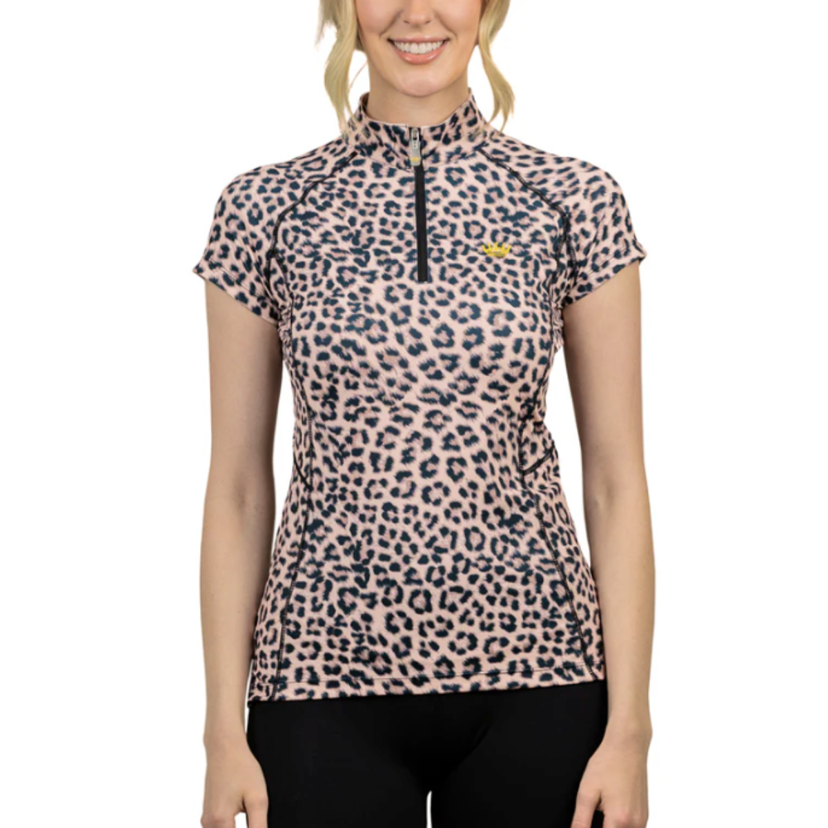 Kastel Cap Sleeve Shirt in Animal Print