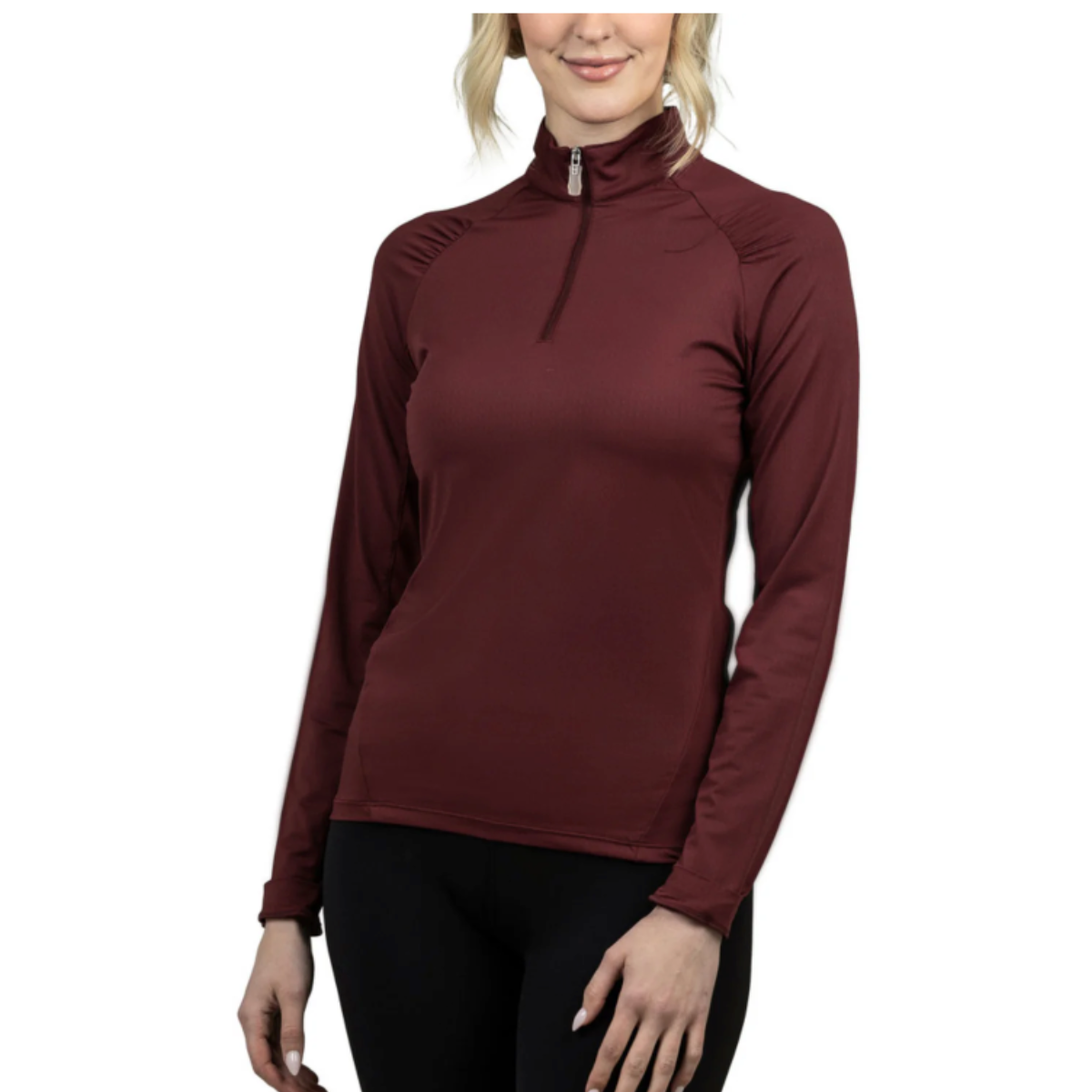 Kastel Long Sleeve 1/4 Zip in Tawny Port