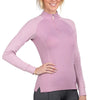 Front of Kastel Long Sleeve Topstitched Raglan Top