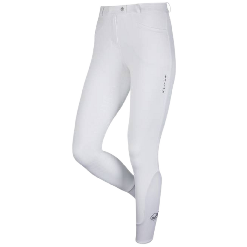 LeMieux 'Dynamique' Silicone Full Seat Breeches in White - Women's 34