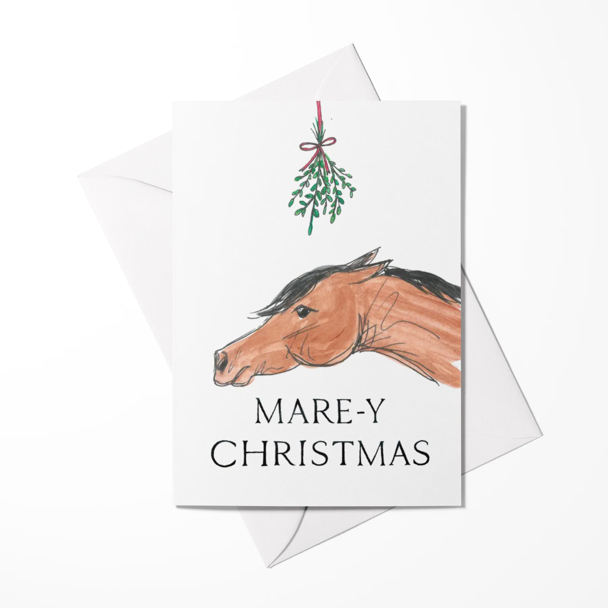 Dapplebay Mare-y Christmas Cards in White