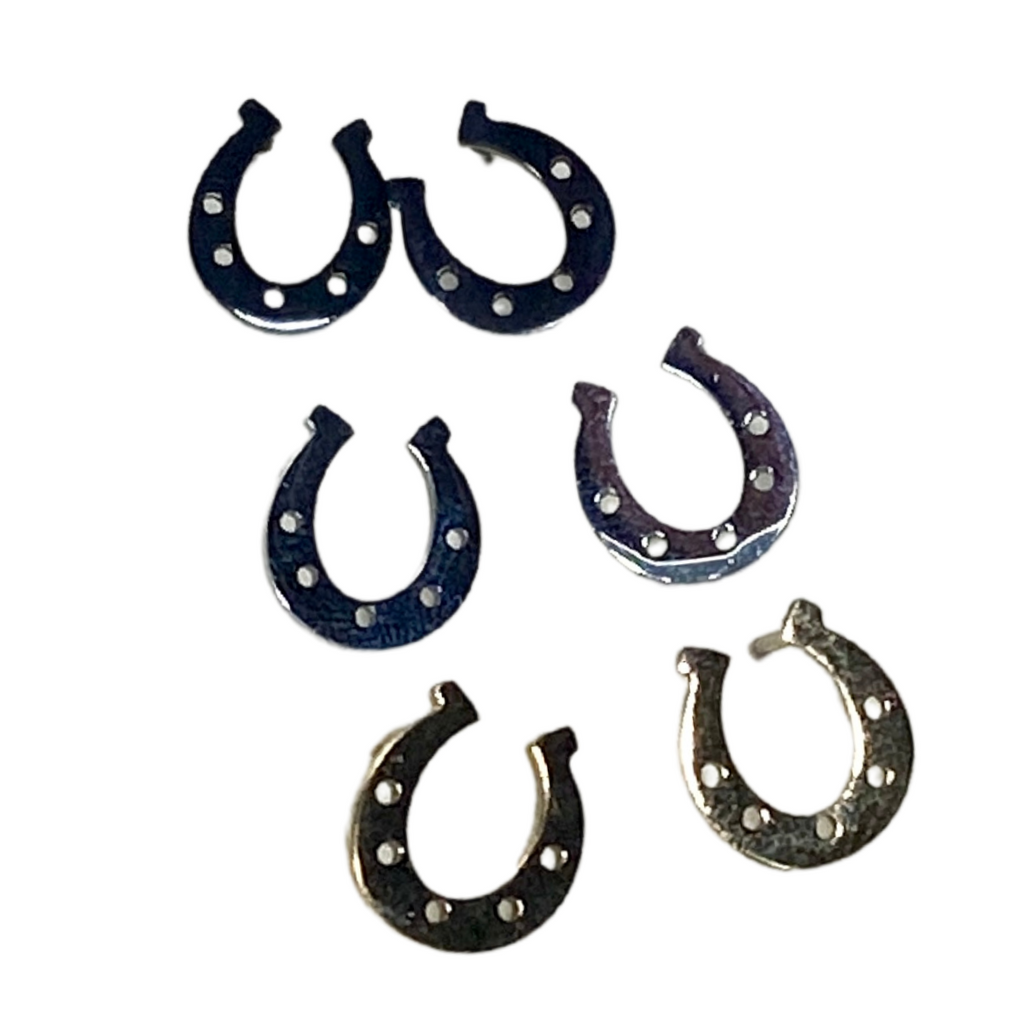 Lucky Horseshoe Earrings in Multi Set of 3
