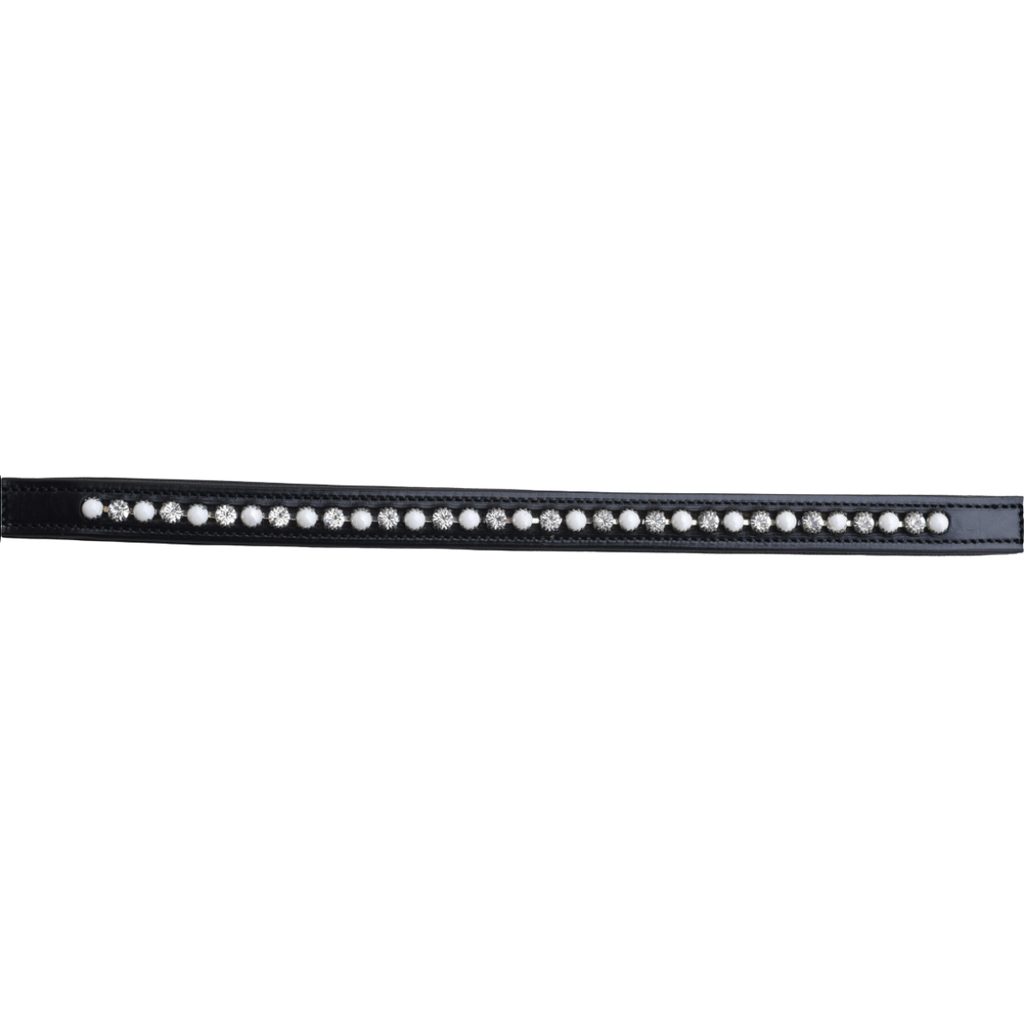 Red Barn by KL Select 'Regent' Browband in Black - Oversized
