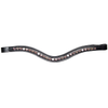 Red Barn by KL Select 'Rose Pearl' Curved Browband in Black - Oversized