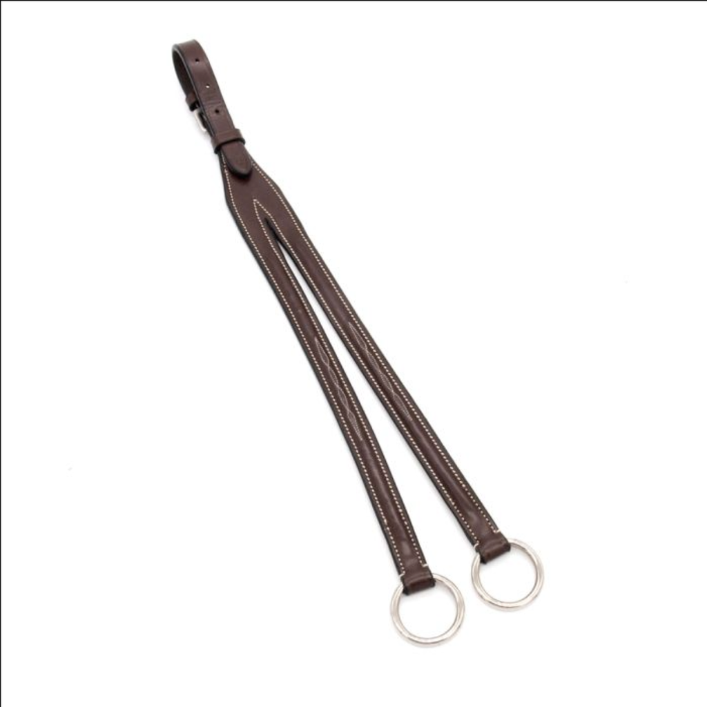 Red Barn by KL Select Fancy Running Martingale Attachment in Brown - Full
