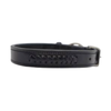 KL Select Braided Dog Collar in Black/Silver - 18"