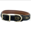 KL Select Dog Collar in Black/Cognac - 12"