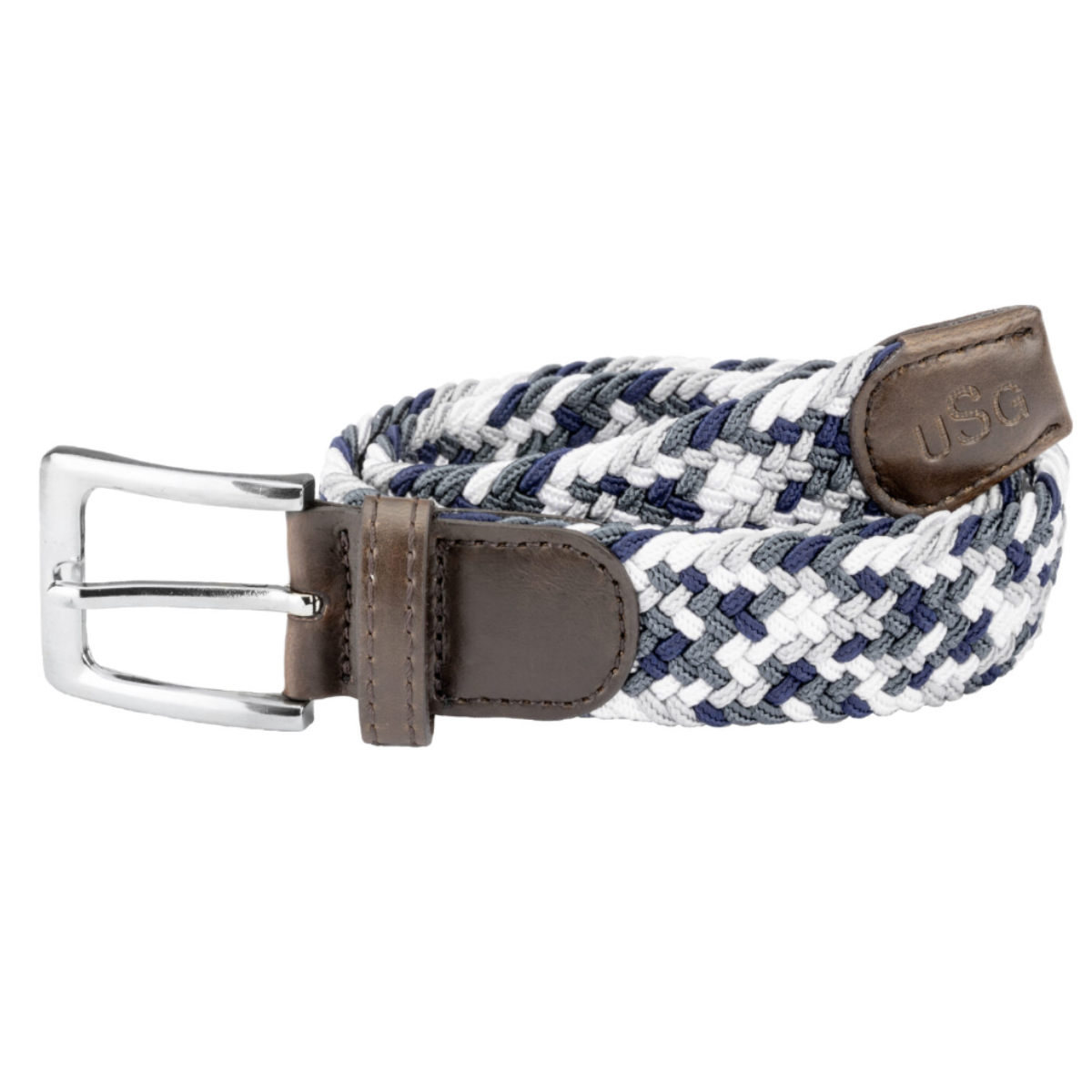 USG Casual Belt  in White/Grey/Navy - Large