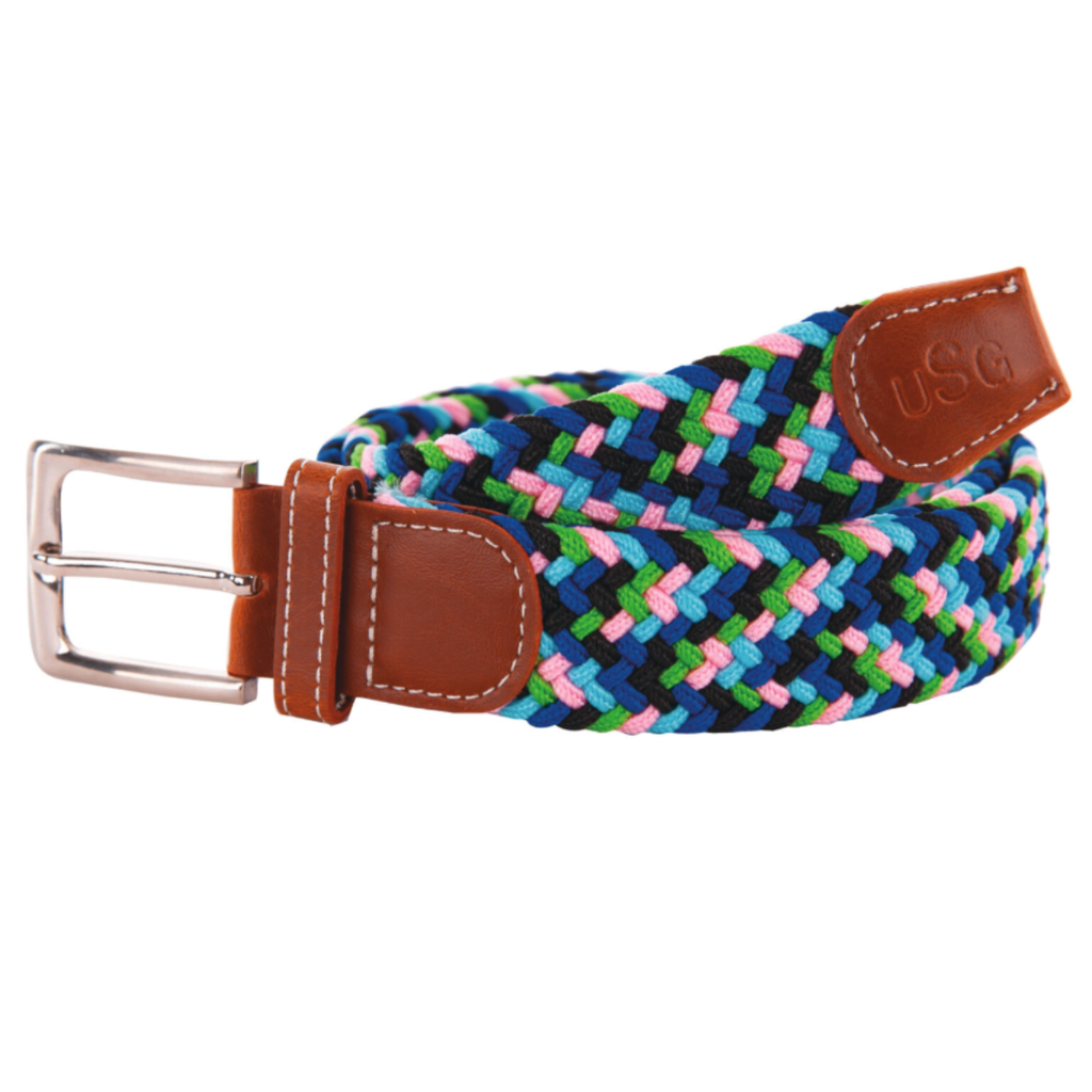 USG Casual Belt  in Turquoise/Rose/Lime - XS