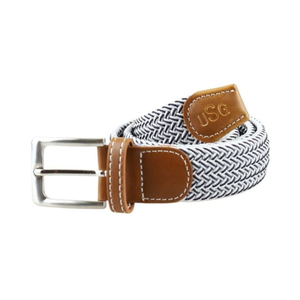 USG 'Breezy' Casual Belt  in White/Navy - XS