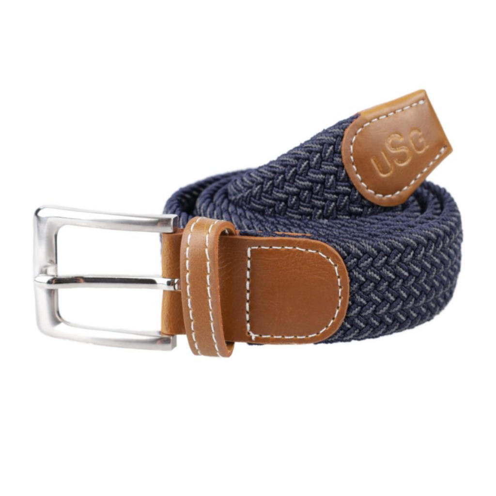 USG 'Breezy' Casual Belt  in Navy/Grey - XS