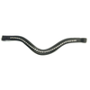 KL Select 'Prix' Curved Crystal Padded Browband in Black - Cob