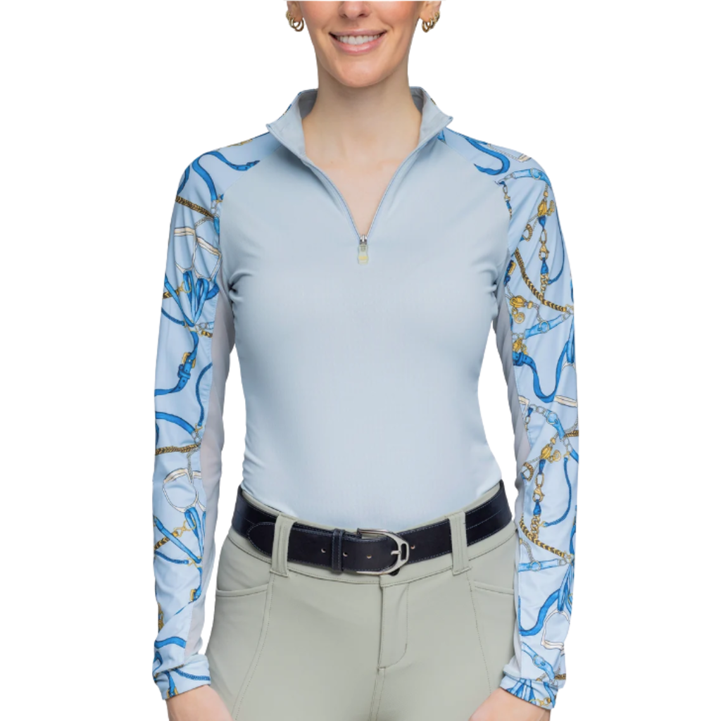 Kastel 1/4 Zip Long Sleeve in Robin's Egg Belt - Women's Medium