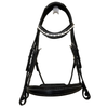Red Barn by KL Select 'Pace' Weymouth Dressage Bridle in Black - Oversized
