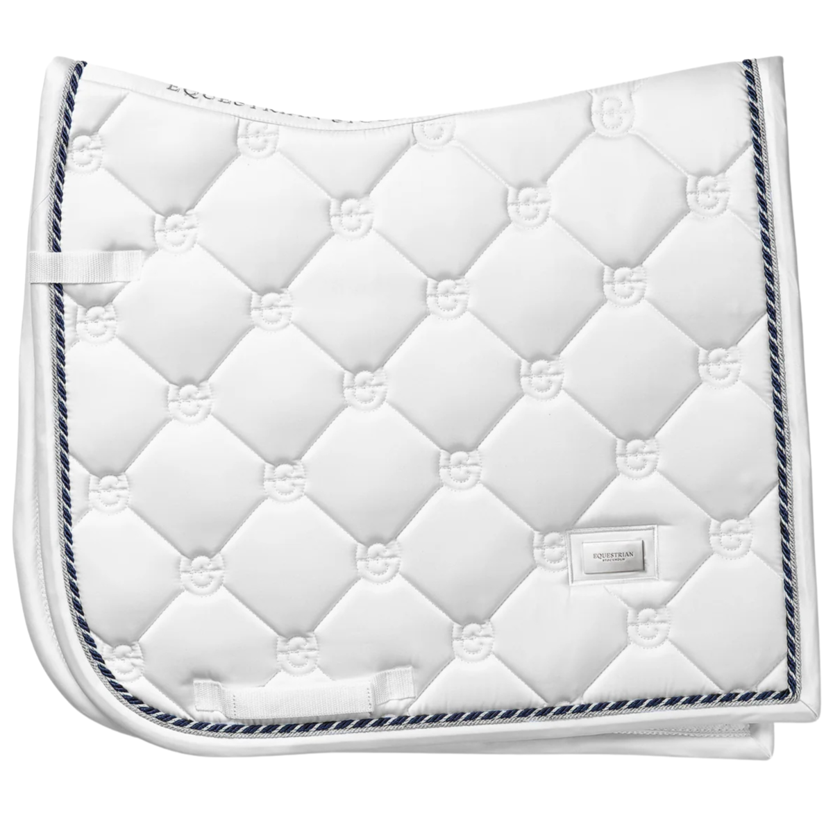 Equestrian Stockholm Dressage Saddle Pad in White Perfection