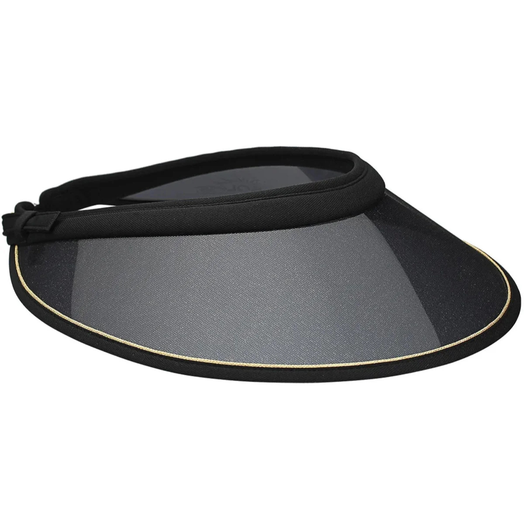 Soless UV-Blocking Clip-Closure Visor in Black/Gold Speckle