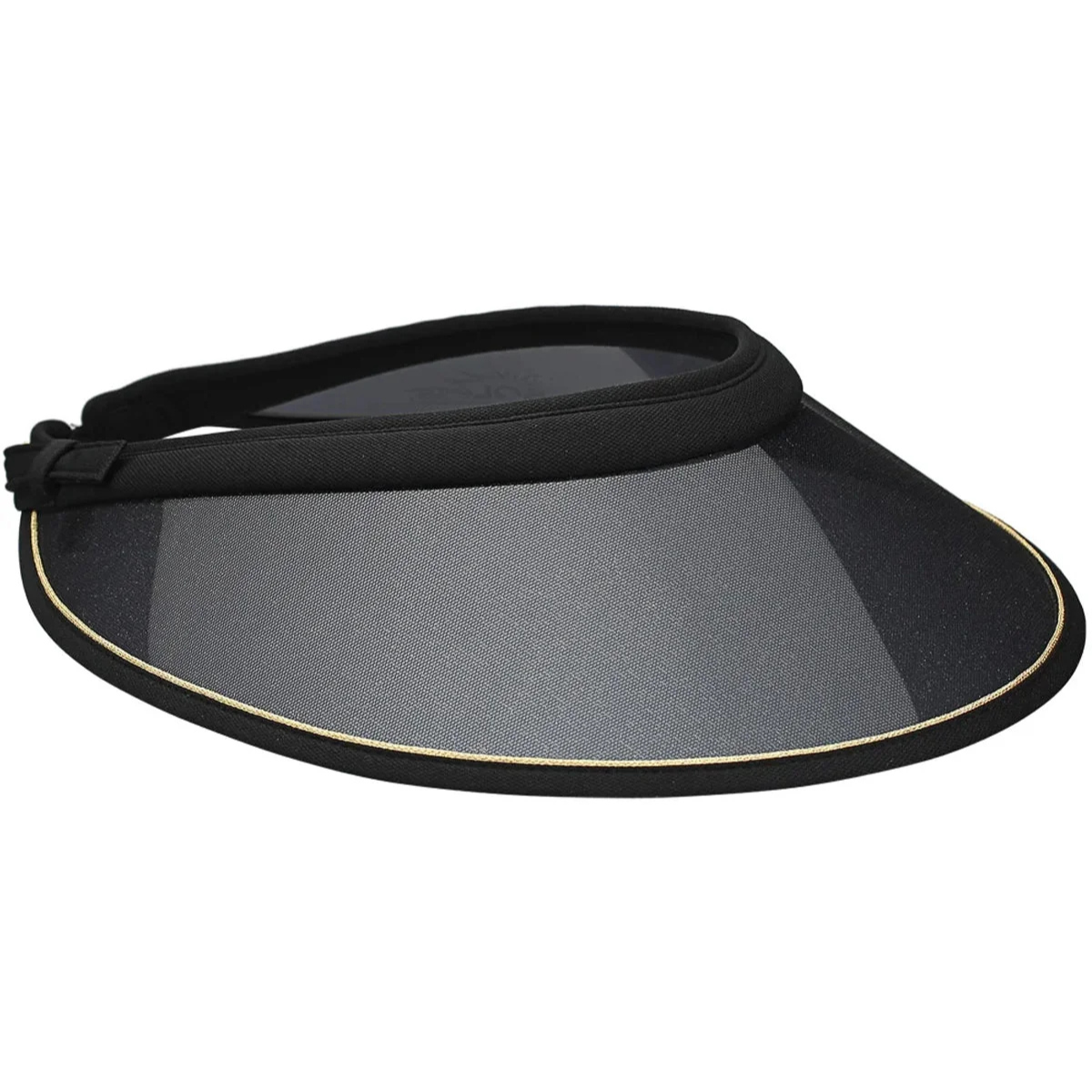 Soless UV-Blocking Clip-Closure Visor in Black/Gold Speckle