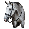 Red Barn by KL Select 'Pace' Patent Dressage Bridle in Black - Oversized