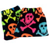 Fleece Stirrup Iron Covers in Neon Skulls