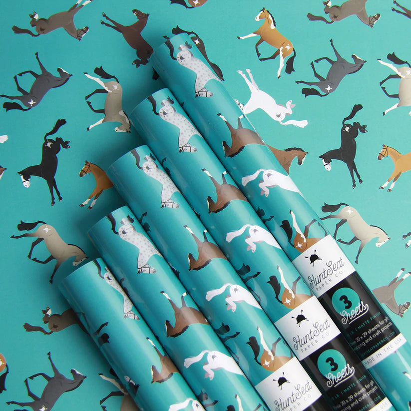 Hunt Seat Paper Co. Gift Wrap  in Christmas Horse