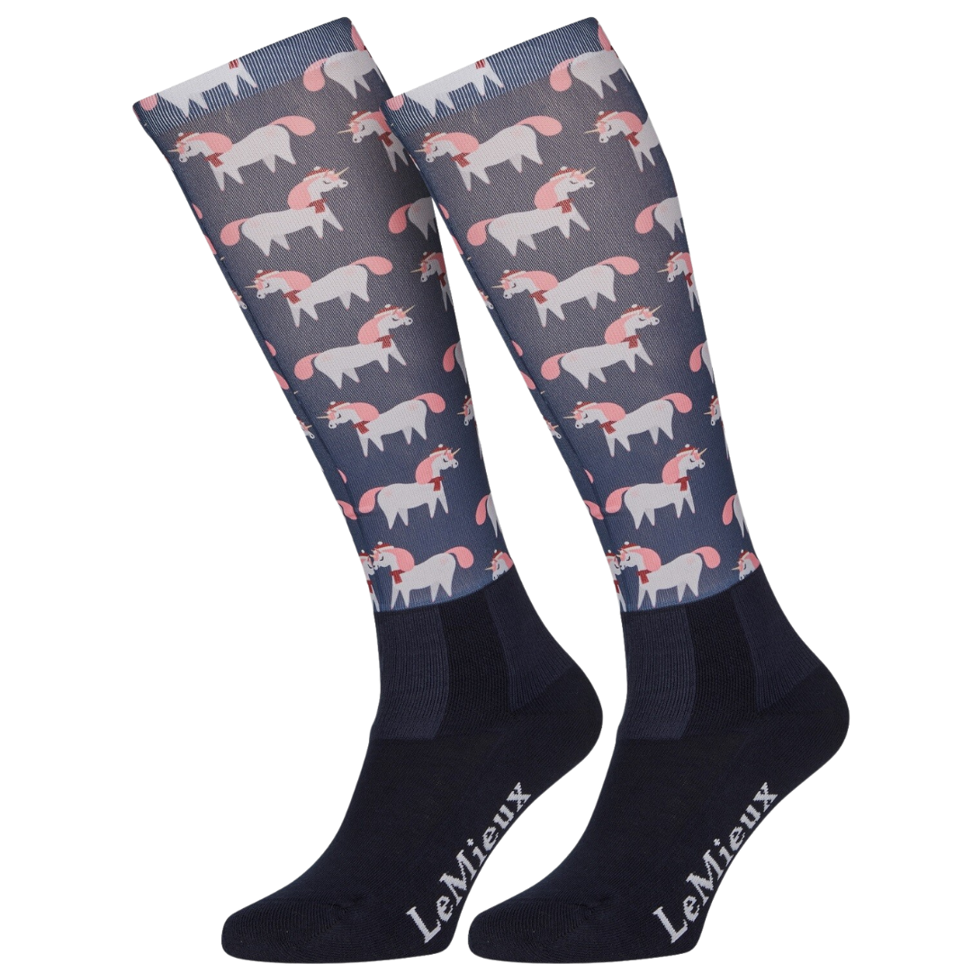 LeMieux &#39;Footsies&#39; Socks in Christmas Unicorns