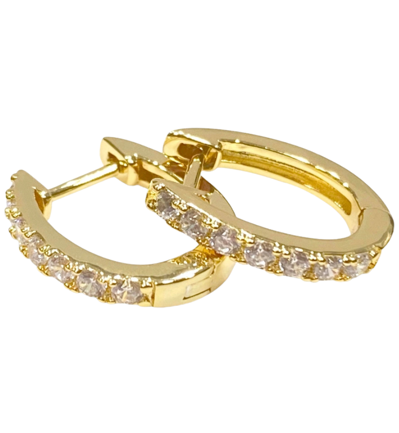 Horseshoe Hinge Earrings in Yellow Gold