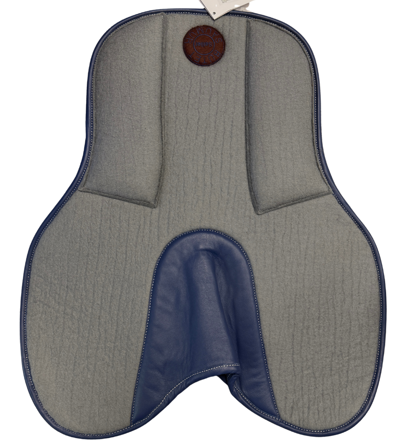 Butet Standard Rear Riser Felt Half Pad in Grey/Denim Blue