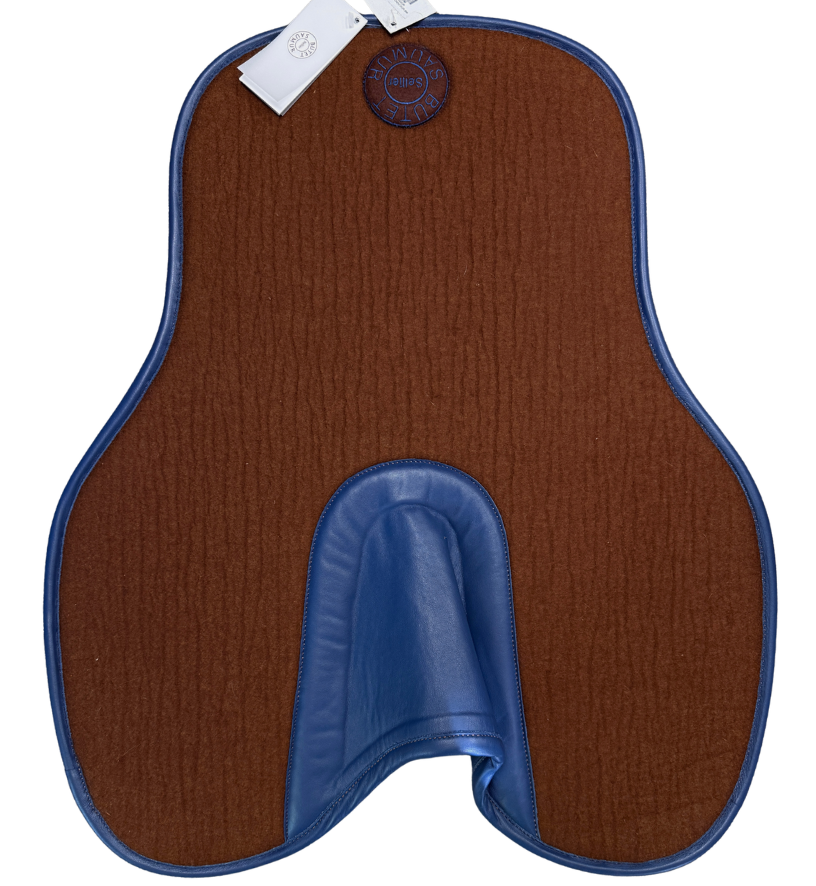 Butet Standard Felt Half Pad in Chocolate/Denim