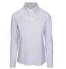 Callidae 'The Practice' Long Sleeve Shirt in White w/Blue Flamingoes