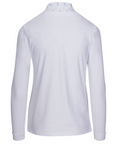 Callidae 'The Practice' Long Sleeve Shirt in White w/Blue Flamingoes