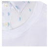 Callidae 'The Practice' Long Sleeve Shirt in White w/Blue Flamingoes