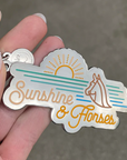 Dapplebay "Sunshine and Horses" Keychain in Silver Sunshine - One Size