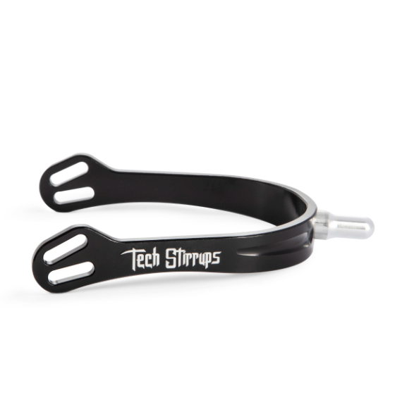 Tech Stirrups Verona Extra Long Spurs in Black - One Size