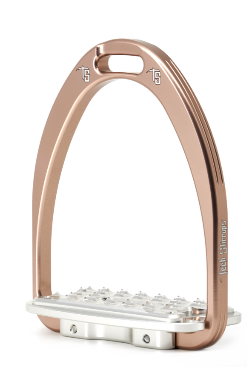 Tech Stirrups Siena Irons in Rose Gold - 4.75"