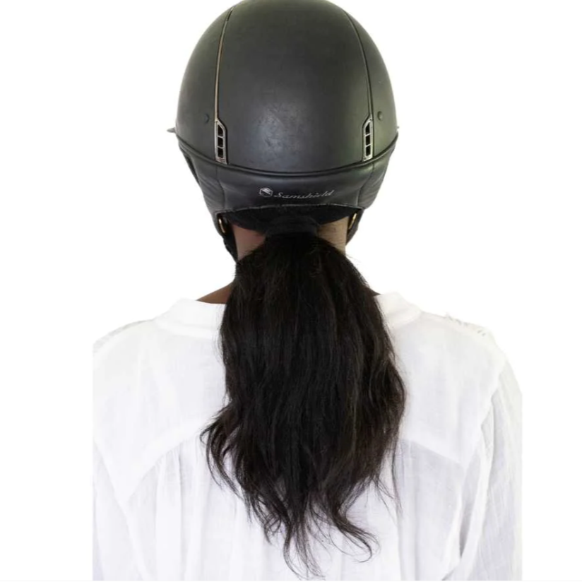 Back of Ellsworth Ponytail Hairnet in Black - One Size